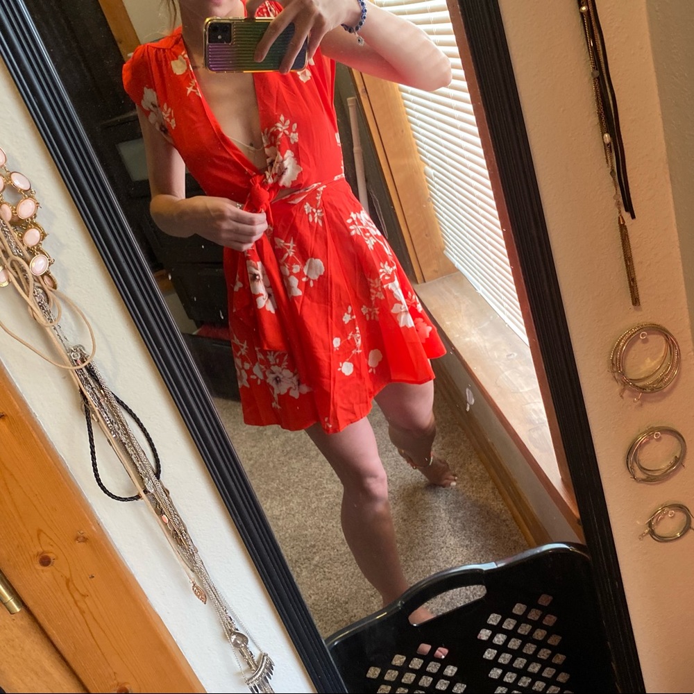 White Fox Bright orange dress